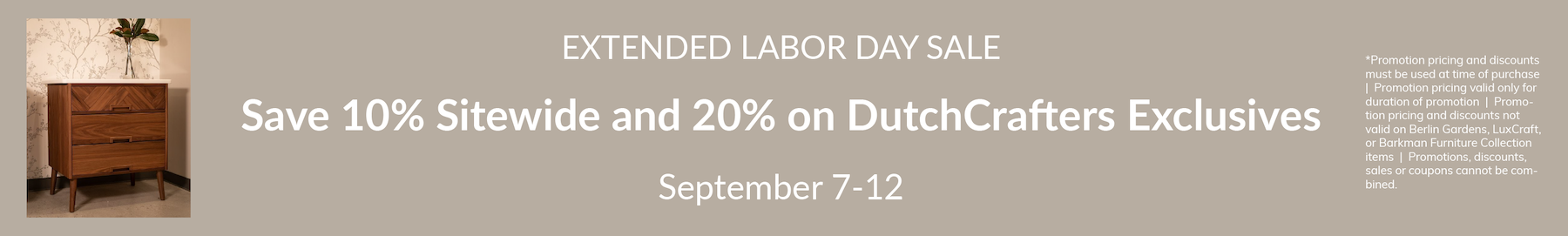 Extended Labor Day Sitewide Sale